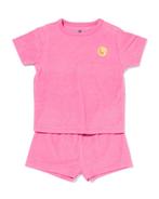 HEMA Babypyjama badstof gezichtje roze, Kinderen en Baby's, Verzenden, Nieuw