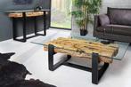 Design salontafel BARRACUDA 130cm Gerecycled teakhouten, Huis en Inrichting, Tafels | Salontafels, Ophalen of Verzenden, Nieuw