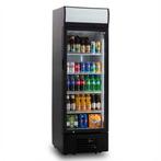 HCB Glasdeurkoeling met lichtbak - 278 liter - zwart - 230V, Verzenden, Nieuw in verpakking, Koelen en Vriezen