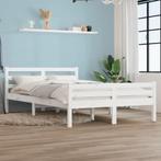 vidaXL Bedframe massief hout wit 140x200 cm, Huis en Inrichting, Slaapkamer | Bedden, Nieuw, Tweepersoons, Verzenden