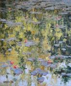 Chris van Dijk (1952) - Impressionist  Nénuphars avec les, Antiek en Kunst, Kunst | Schilderijen | Klassiek