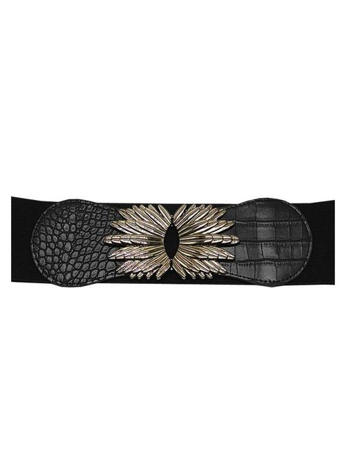 Riem Stretch Leafs Zwart, dames riem, Kleding | Dames, Riemen en Ceinturen, Verzenden