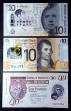 Noord-Ierland, Schotland. - 3 x 10 Pound - 2016/2017 (Zonder