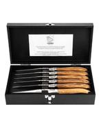 Laguiole - 6x Luxury Steak Knives - Olive Wood - style de -