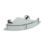 Glazen Hoek Planchet Sapho X-Round 25x7 cm met Rails Chroom, Ophalen of Verzenden, Nieuw