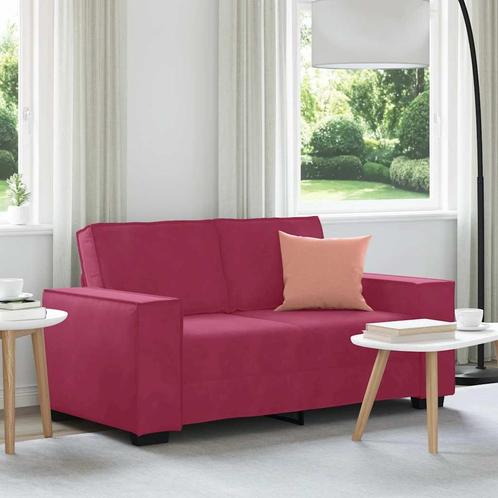 vidaXL Tweezitsbank 120 cm fluweel wijnrood, Huis en Inrichting, Banken | Bankstellen, Nieuw, Stof, Tweepersoons, Verzenden