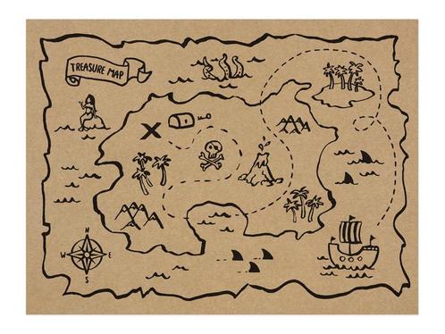 Piraten Placemat Papier 40cm 30st, Hobby en Vrije tijd, Feestartikelen, Nieuw, Verzenden