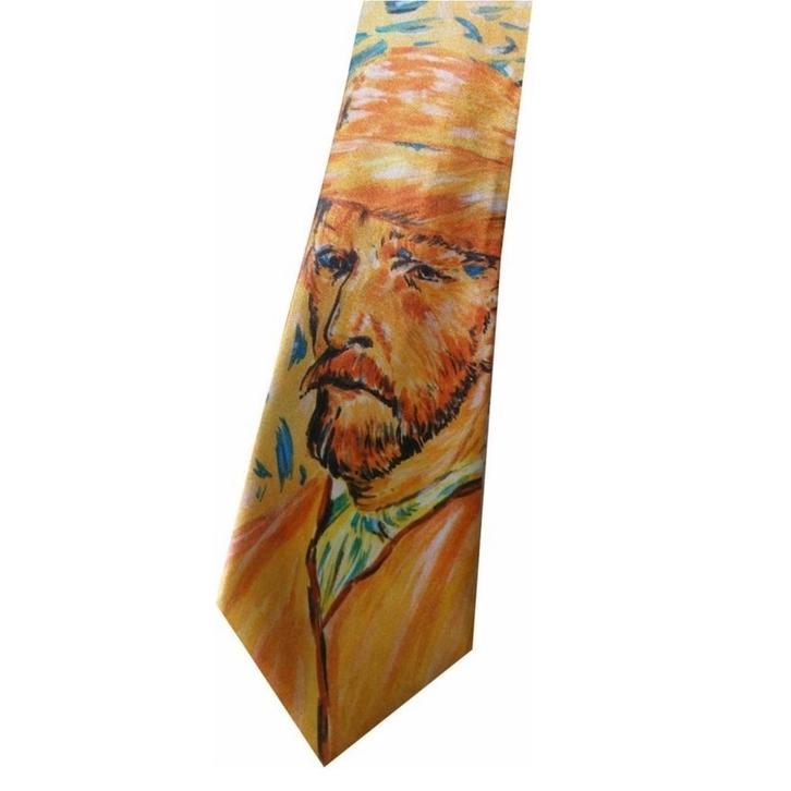 Fako Fashion - Stropdas - Print - 145cm - Vincent van Gogh, Kleding | Heren, Stropdassen, Verzenden