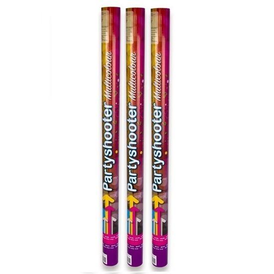 3 Confetti shooters/ confetti kanonnen 80 cm - Confetti, Hobby en Vrije tijd, Feestartikelen, Verzenden