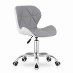 Bureaustoel AVOLA - ergonomisch - ECO-leer - grijs wit, Gebruikt, Verzenden