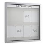 Informatiekast Buiten Draaideur 8x A4 Economy, Nieuw in verpakking