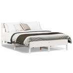 vidaXL Bedframe zonder matras massief grenenhout wit 120x190, Verzenden, Wit, Nieuw, 190 cm of minder