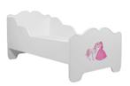 Kinderbed 160x80 -  Prinsessen en paard - wit met roze