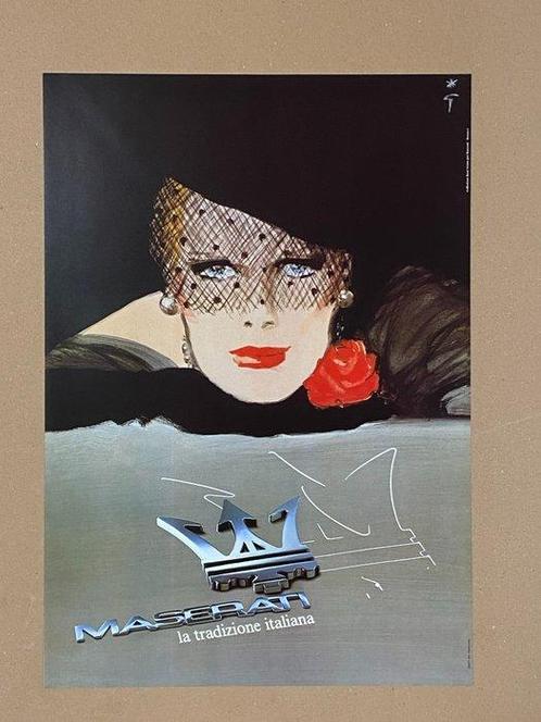 René Gruau - MASERATI - La tradizione italiana - Donna I -, Antiek en Kunst, Kunst | Tekeningen en Foto's