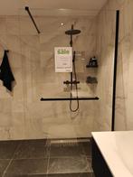 Inloopdouche 120cm mat zwart 8mm helder antikalkglas - 0011, Doe-het-zelf en Verbouw, Sanitair, Ophalen, Nieuw, Glas, Douche