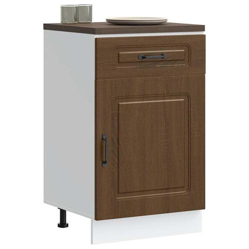 vidaXL Keuken onderkast Kalmar bewerkt hout bruin eikenkleur, Huis en Inrichting, Keuken | Keukenelementen, Bruin, Nieuw, Verzenden