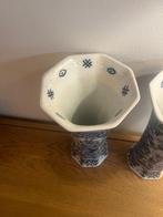 Boch Frères - Vaas (2) - Delfts blauw Chinoiserie-stijl -