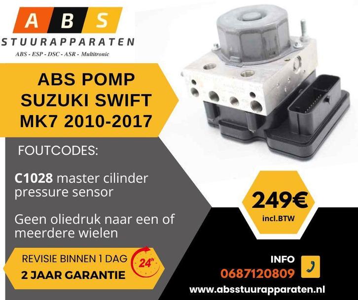 Revisie ABS pomp Suzuki Swift MK7 2010-2017 Bosch 9.0, Auto-onderdelen, Remmen en Aandrijving, Gebruikt, Suzuki, Ophalen of Verzenden