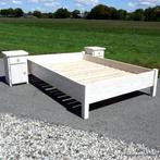 Bed 180 breed, 200 lang, duurzaam gerecycled hout White Was, Nieuw, 180 cm, Wit, Hout