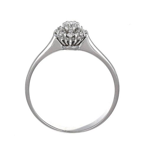 Ring - 18 karaat Witgoud - 0.22ct. tw. Diamant (Natuurlijk), Sieraden, Tassen en Uiterlijk, Ringen