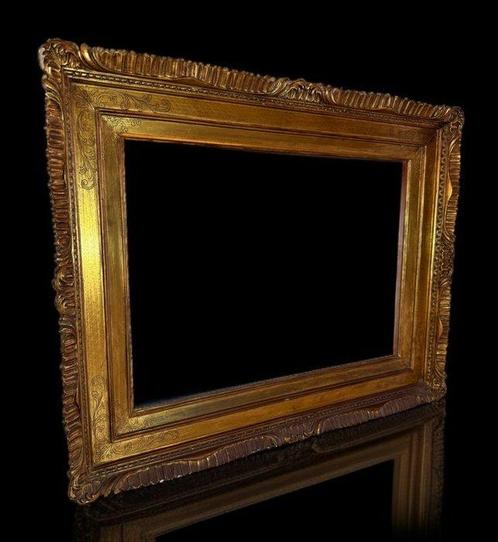 Grande - Lijst- Museaal - Foglia Oro - Gesso - Hout, Antiek en Kunst, Antiek | Overige Antiek
