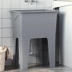 vidaXL Waskuip 59x41x75 cm hars grijs, Doe-het-zelf en Verbouw, Verzenden, Nieuw