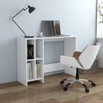 vidaXL Bureau 102,5x35x75 cm bewerkt hout wit, Verzenden, Nieuw