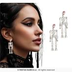 Oorbellen Skelet Bling Bling, Verzenden, Nieuw, Feestartikel