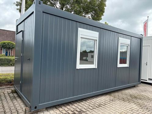 Kantoorunit - 6 x 2,5 meter | 2 zijramen rechts Ral 7016, Zakelijke goederen, Machines en Bouw | Keten en Containers, Ophalen of Verzenden