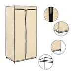 vidaXL Kledingkast 75x50x160 cm crème, Huis en Inrichting, Kasten | Kledingkasten, Verzenden, Nieuw