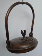 Olielamp - Brons - bronzen weverslampje, Antiek en Kunst