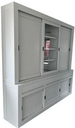 Buffetkast telegrijs Vaassen XL greeploos 260 x 240cm, Ophalen of Verzenden, Nieuw