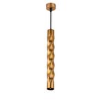Moderne hanglamp met krul | 30 cm | Goud | GU10 fitting, Huis en Inrichting, Lampen | Hanglampen, Minder dan 50 cm, Nieuw, Ophalen of Verzenden