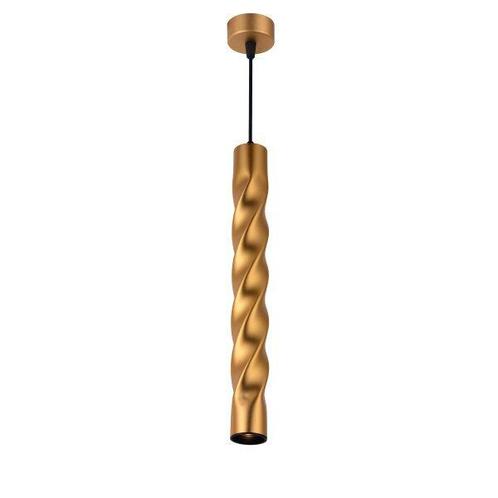 Moderne hanglamp met krul | 30 cm | Goud | GU10 fitting, Huis en Inrichting, Lampen | Hanglampen, Metaal, Minder dan 50 cm, Ophalen of Verzenden