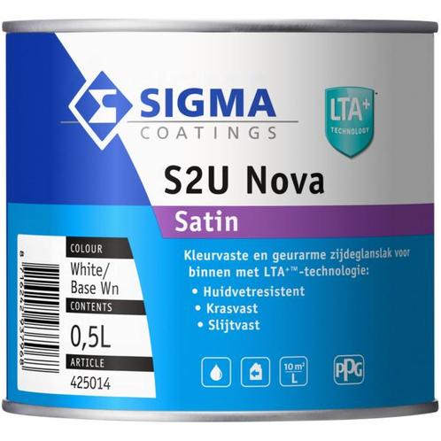 S2U Nova Satin 500 ml, Doe-het-zelf en Verbouw, Verf, Beits en Lak, Nieuw, Ophalen of Verzenden