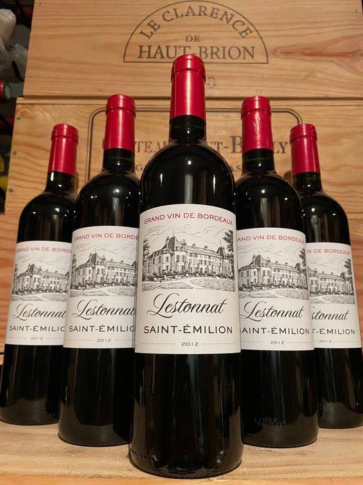 2012 Château Lestonnat - Saint-Émilion - 6 Flessen (0.75, Verzamelen, Wijnen