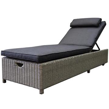 Thermen ligbed 189x65xH31 cm  grijs beschikbaar voor biedingen