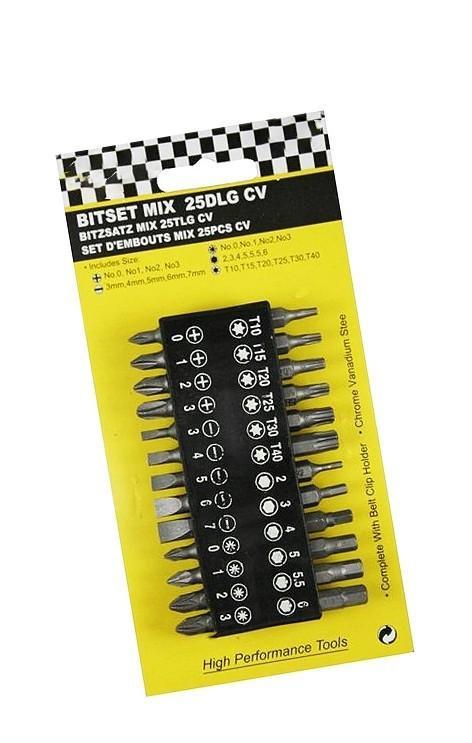 Bitset: 25 verschillende bits, Doe-het-zelf en Verbouw, Gereedschap | Handgereedschap, Nieuw, Ophalen of Verzenden