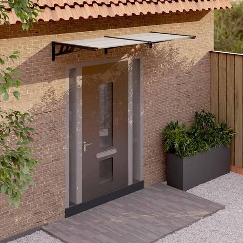 vidaXL Deurluifel 199x90 cm polycarbonaat zwart en, Tuin en Terras, Zonneschermen, Nieuw, Verzenden