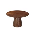 Mangohouten eettafel Mick rond bruin 150cm, Huis en Inrichting, Tafels | Eettafels, Verzenden, Rond, Nieuw, Industriële meubels