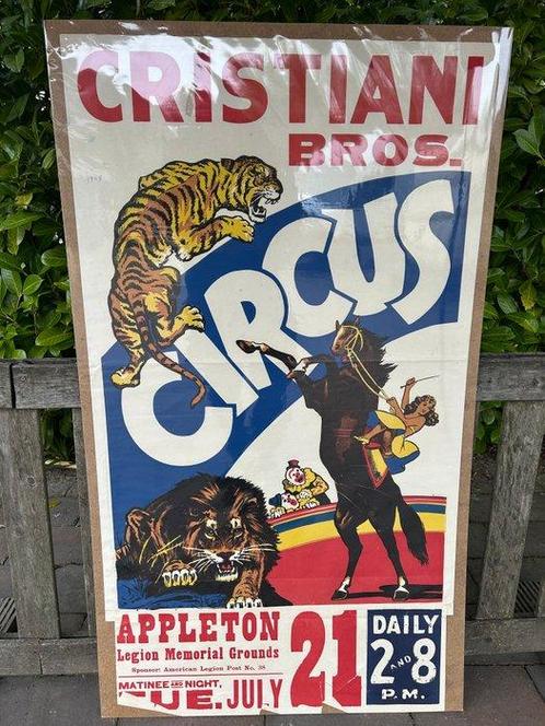 Cristiani bros - Circus Poster Cristiani bros, Antiek en Kunst, Kunst | Tekeningen en Foto's