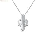 925 Zilveren cactus ketting, Sieraden, Tassen en Uiterlijk, Kettingen, Verzenden, Nieuw, Zilver