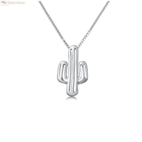 925 Zilveren cactus ketting, Sieraden, Tassen en Uiterlijk, Kettingen, Nieuw, Verzenden