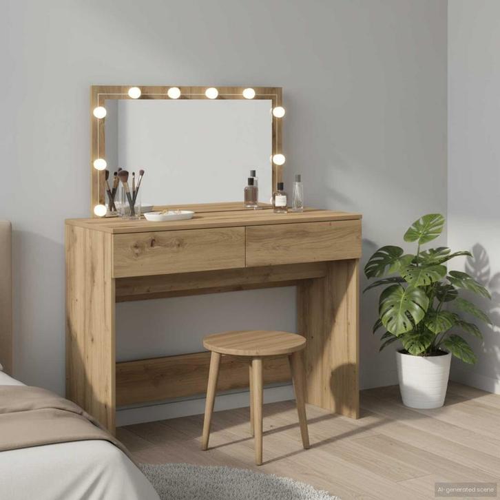 vidaXL Kaptafel artisanaal eikenkleurig 100 x 40 x 120 cm, Huis en Inrichting, Tafels | Kaptafels, Nieuw, Verzenden