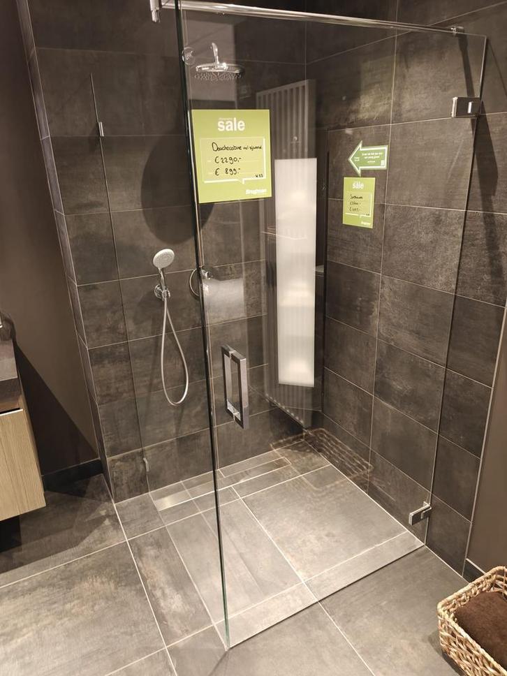 Profielloze douchecabine ca 100x100cm - 0009, Doe-het-zelf en Verbouw, Sanitair, Douche, Nieuw, Chroom, Glas, Ophalen