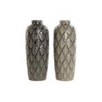 Oriëntaalse Vazen DKD - Groen/Grijs Porselein - 2 Stuks, Huis en Inrichting, Woonaccessoires | Vazen, Verzenden, Nieuw