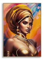 SCHILDERIJ MET LIJST SAMIRA -A- CM 72X4,5X102, Ophalen of Verzenden, Nieuw