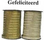 Krullint Cadeaulint Gefeliciteerd Goud 10 mm rol, Ophalen of Verzenden, Nieuw