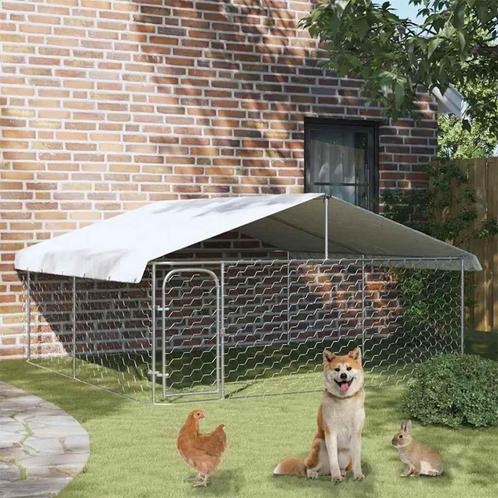 vidaXL Hondenkennel met dak 300x300x150 cm, Dieren en Toebehoren, Honden-accessoires, Nieuw, Verzenden