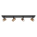 Opbouwspot Piccolo Zwart|Messing Metaal Langwerpig, Nieuw, Ophalen of Verzenden, Led